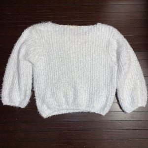 POL Sweaters - POL white fuzzy oversized sweater POL Sweaters - POL white fuzzy oversized sweater